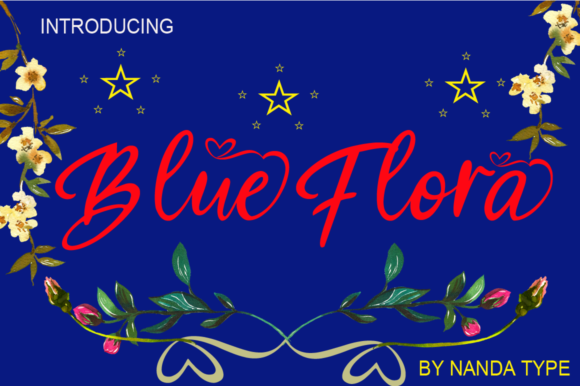 Blue Flora: A Romantic Font for Elegant Design