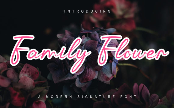 Family Flower Font for Creative Projects
