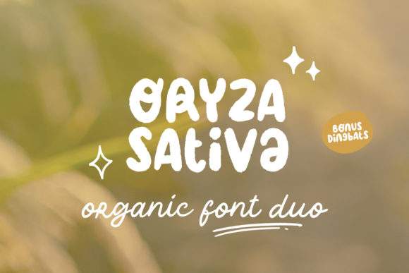 Oryza Sativa Font for Creative Marketing