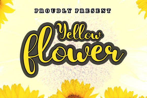 Yellow Flower Font for Bold Campaigns